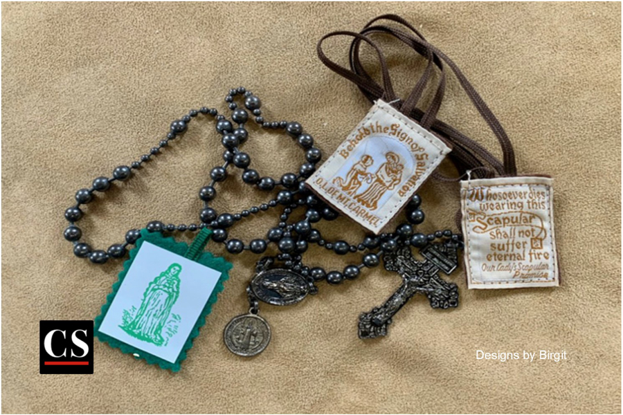 scapular, rosary, sacramental, scapulars