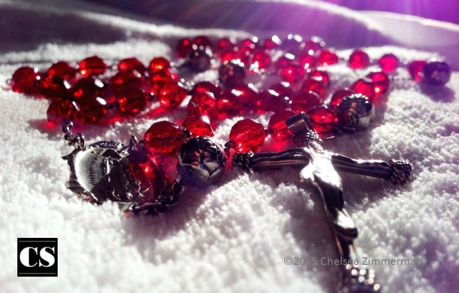 Chelsea - red rosary