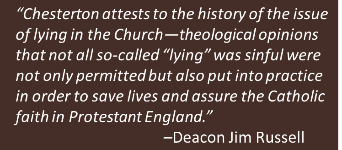 Deacon Jim Russell - LYing