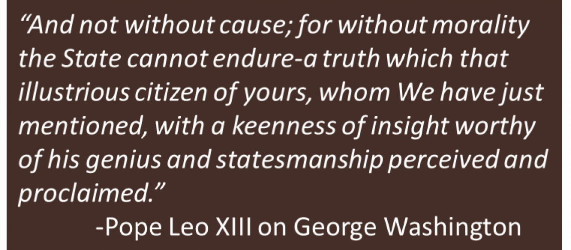 Donald McClarey - Pope Leo on George Washington