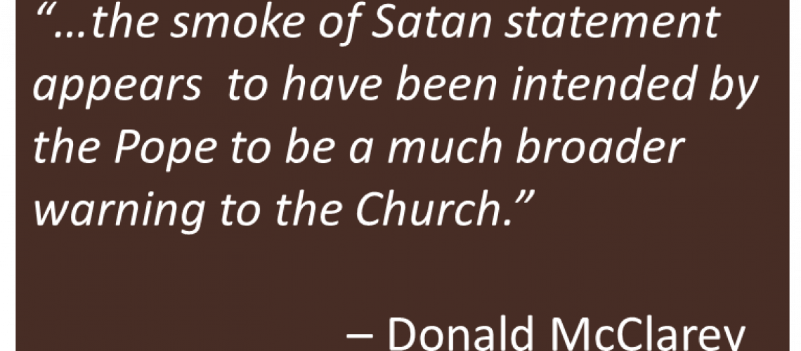 Donald McClarey - Smoke of Satan