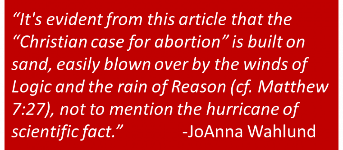 JoAnna Wahlund - Abortion and Protestants