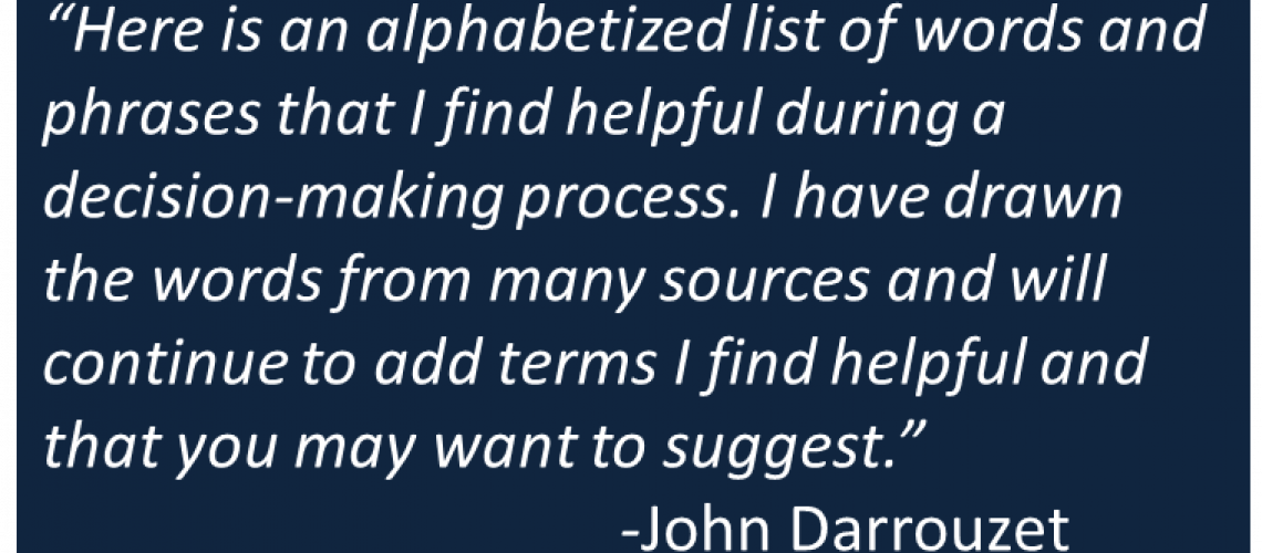 John Darrouzet - Vocabulary