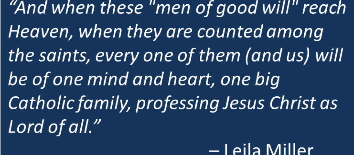 Leila Miller - Can Non-Catholics Be Saved