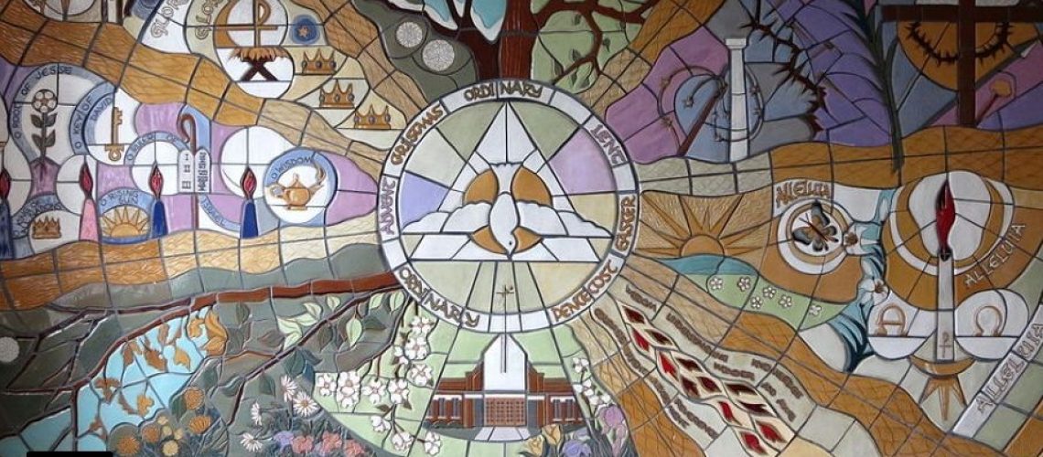 Little_Flower_Catholic_Church_(Toledo,_Ohio)_-_Liturgical_seasons_mosaic