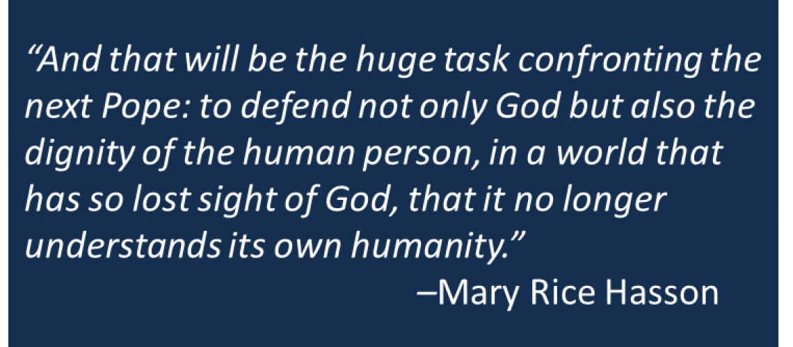Mary Rice Hasson - Pope Resignation
