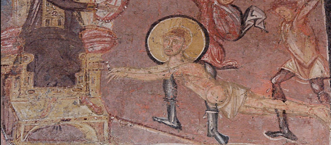 St. Erasmus flogged in the presence of Emperor Diocletian. 900 x 600 pixels