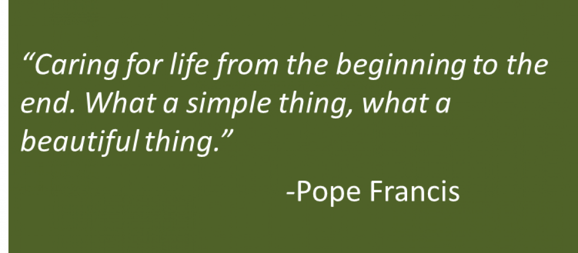 Robbe Lyn Sebesta - Pope Francis, Life