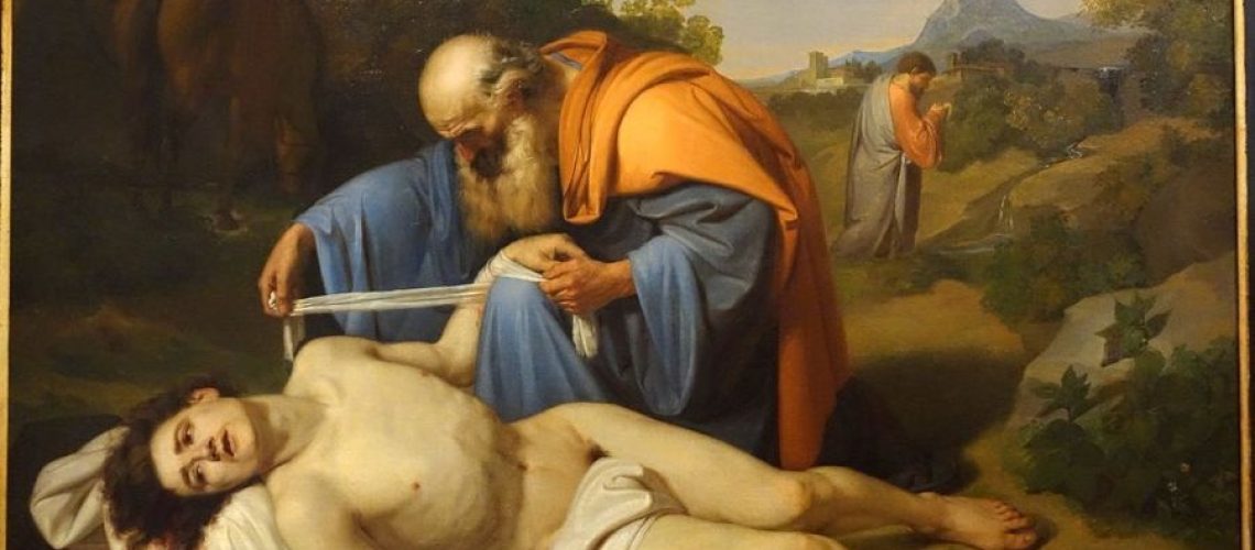 The_Good_Samaritan_by_Luigi_Sciallero,_1854,_oil_on_canvas_-_Accademia_Ligustica_di_Belle_Arti_-_DSC02356