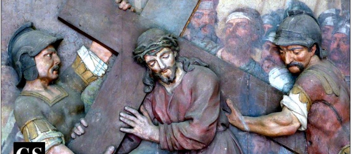 Good Friday, cross, belly aching