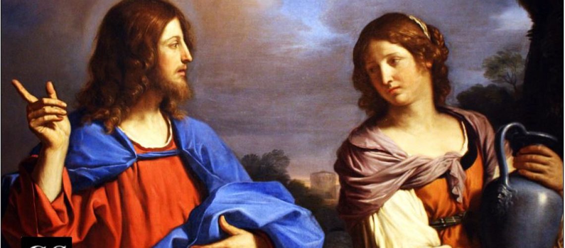 jesus, woman, water, well