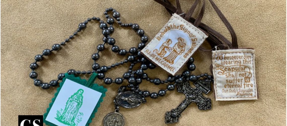 scapular, rosary, sacramental, scapulars